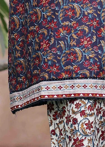 Bin Saeed Fabric - WK-2546-PR- 3 Piece Khaddar Printed Stitched Suit