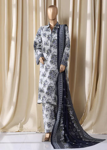 3 Piece Printed MultiColor Khaddar Shirt with Trouser & Dupatta
