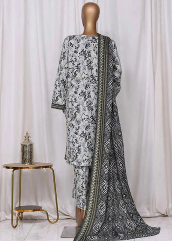 Bin Saeed Fabric - WK-2549-PR- 3 Piece Khaddar Printed Stitched Suit