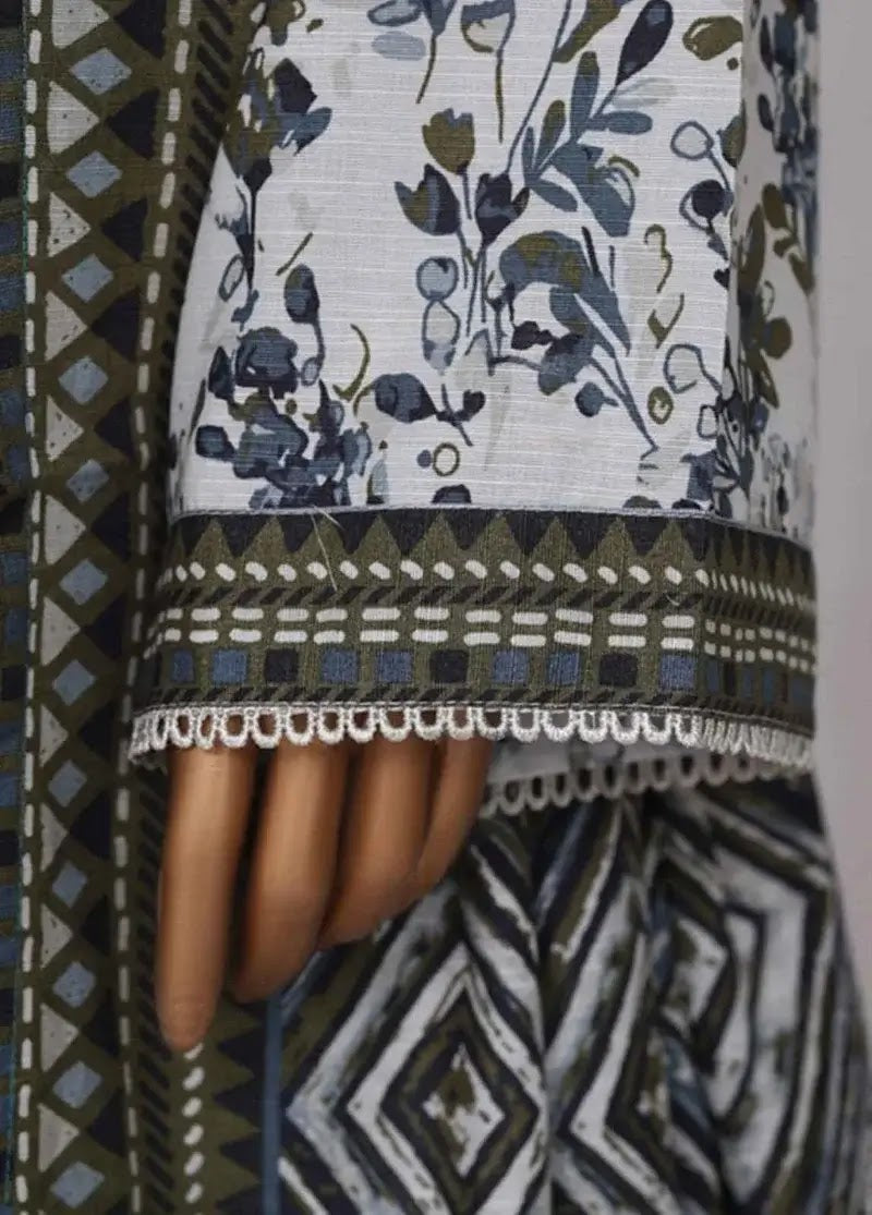 Bin Saeed Fabric - WK-2549-PR- 3 Piece Khaddar Printed Stitched Suit