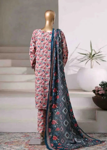 Bin Saeed Fabric - WK-2550-PR- 3 Piece Khaddar Printed Stitched Suit