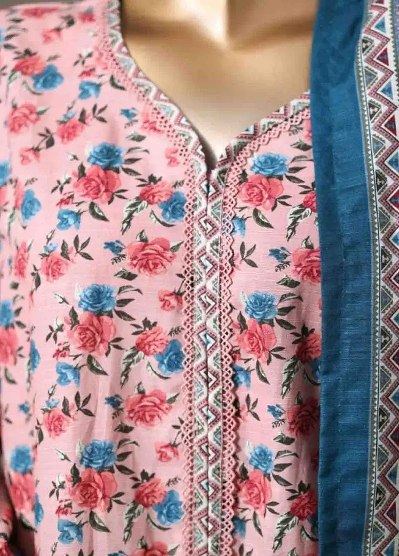 Bin Saeed Fabric - WK-2550-PR- 3 Piece Khaddar Printed Stitched Suit