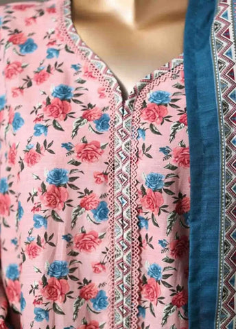 Bin Saeed Fabric - WK-2550-PR- 3 Piece Khaddar Printed Stitched Suit