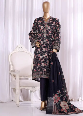 WK-2556-EMB- 3 Piece Khaddar Emboidered Stitched Suit