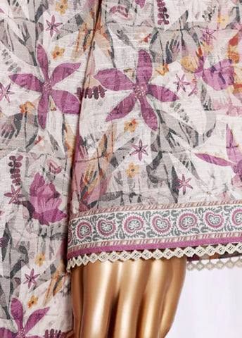 3 Piece Printed MultiColor Khaddar Shirt with Trouser & Dupatta