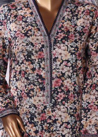 3 Piece Printed MultiColor Khaddar Shirt with Trouser & Dupatta