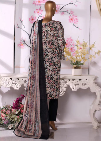 3 Piece Printed MultiColor Khaddar Shirt with Trouser & Dupatta