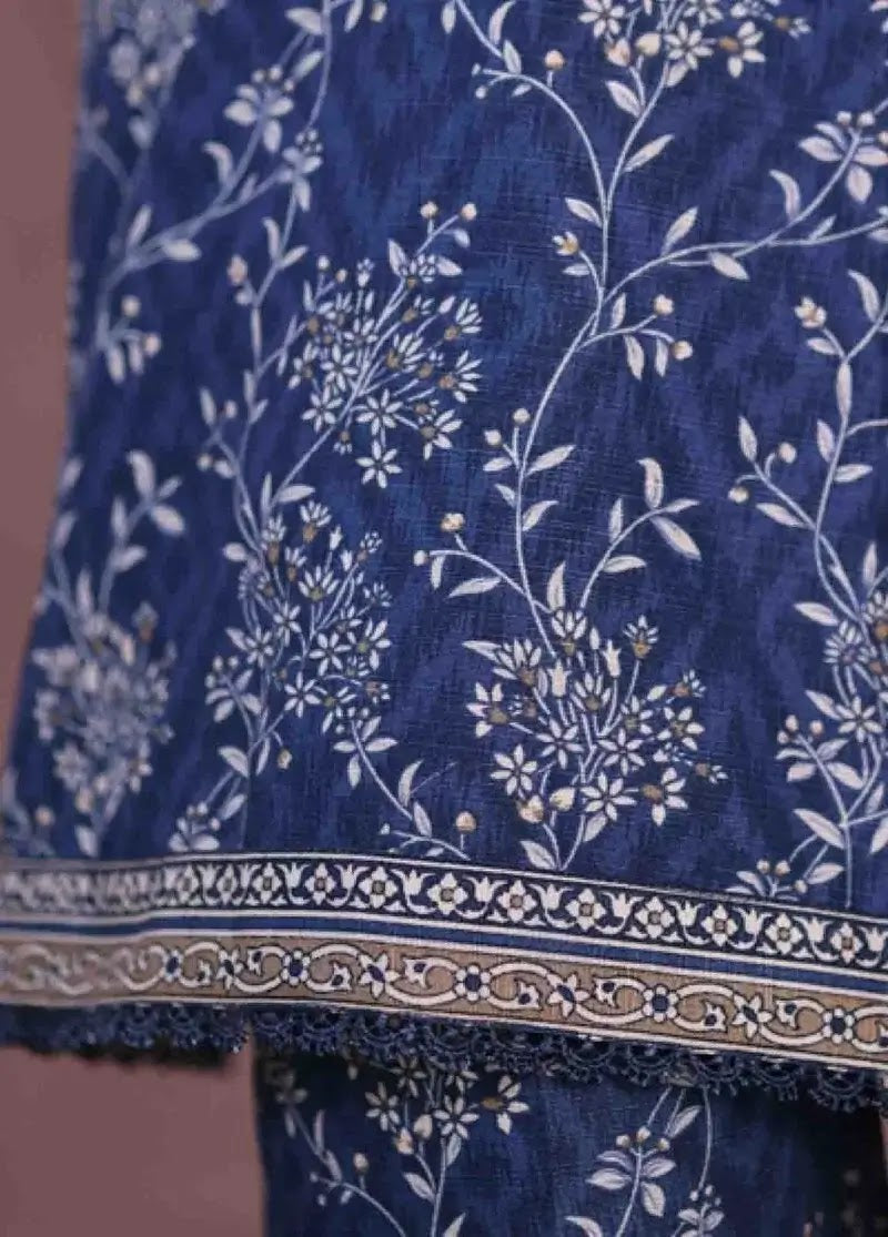 Bin Saeed Fabric - WK-2582-PR- 3 Piece Khaddar Printed Stitched Suit