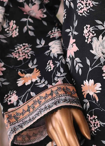 Bin Saeed Fabric - WK-2585-PR- 3 Piece Khaddar Printed Stitched Suit