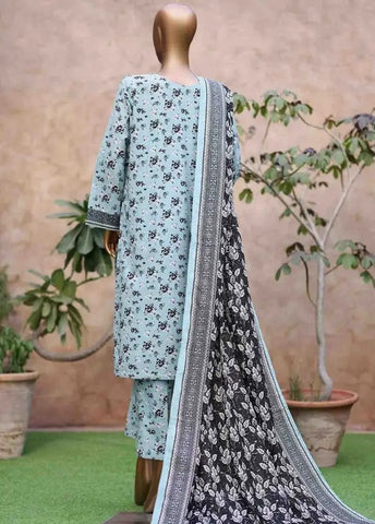Bin Saeed Fabric - WK-2586-PR- 3 Piece Khaddar Printed Stitched Suit
