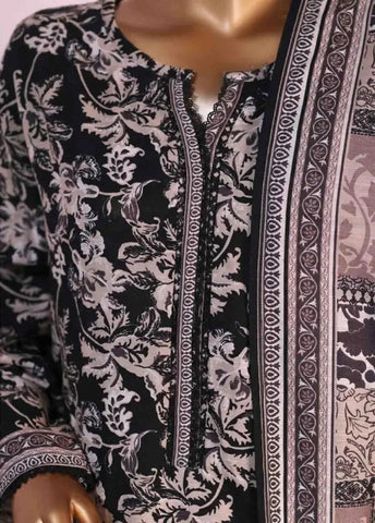 Bin Saeed Fabric - WK-2589-PR- 3 Piece Khaddar Printed Stitched Suit