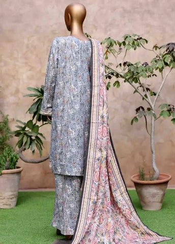 Bin Saeed Fabric - WK-2590-PR- 3 Piece Khaddar Printed Stitched Suit