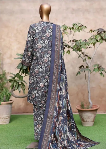 Bin Saeed Fabric - WK-2594-PR- 3 Piece Khaddar Printed Stitched Suit