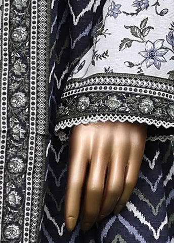 Bin Saeed Fabric - WK-2596-PR- 3 Piece Khaddar Printed Stitched Suit