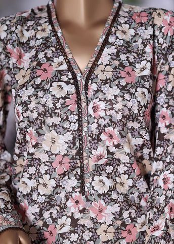 WK-2599-2- 2 Piece Khaddar Printed Stitched Suit