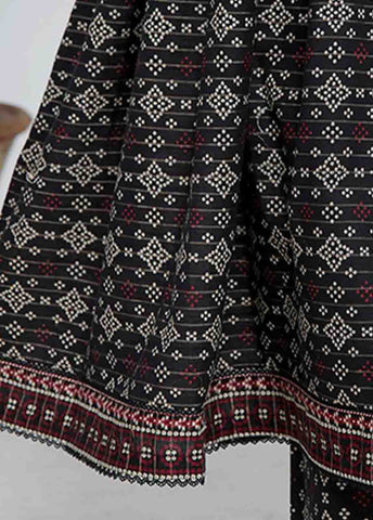 Bin Saeed Fabric - WK-FR-0100 A-3 Piece Khaddar Printed Frock Style Suit