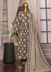 WK-FR-071 A-3 Piece Khaddar Printed Frock Style Suit