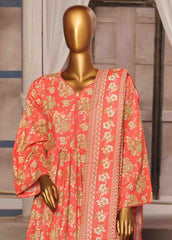 WK-FR-072 A-3 Piece Khaddar Printed Frock Style Suit