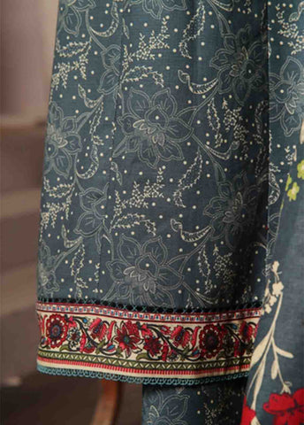 Bin Saeed Fabric - WK-FR-076 A-3 Piece Khaddar Printed Frock Style Suit