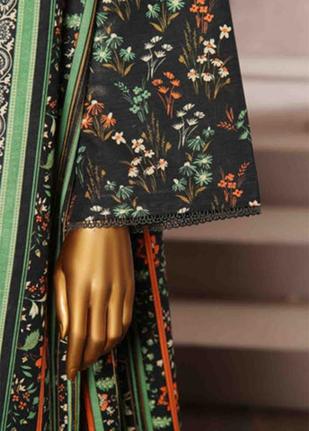 Bin Saeed Fabric - WK-FR-077 A-3 Piece Khaddar Printed Frock Style Suit