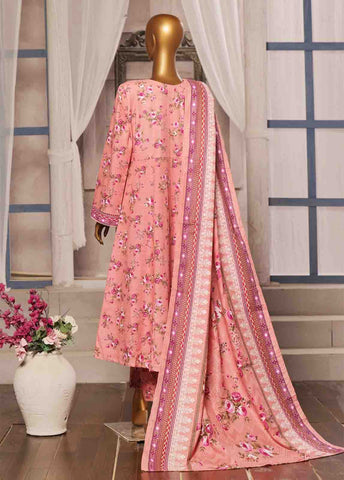 Bin Saeed Fabric - WK-FR-086 A-3 Piece Khaddar Printed Frock Style Suit