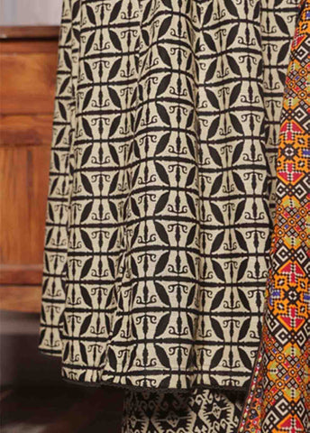 Bin Saeed Fabric - WK-FR-087 A-3 Piece Khaddar Printed Frock Style Suit