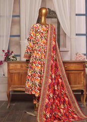 WK-FR-088 A-3 Piece Khaddar Printed Frock Style Suit