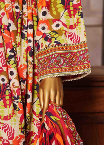 Bin Saeed Fabric - WK-FR-088 A-3 Piece Khaddar Printed Frock Style Suit