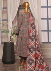 WK-FR-089 A-3 Piece Khaddar Printed Frock Style Suit