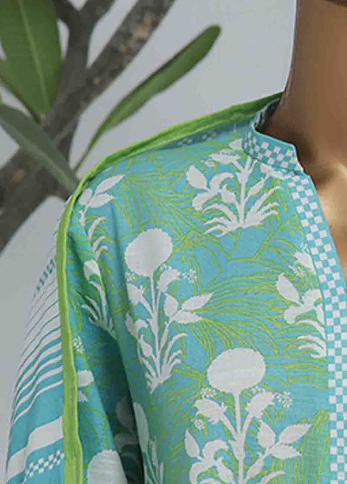 Bin Saeed Fabric - WK-FR-091 A-3 Piece Khaddar Printed Frock Style Suit