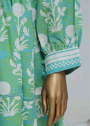 Bin Saeed Fabric - WK-FR-091 A-3 Piece Khaddar Printed Frock Style Suit