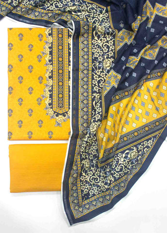 Bin Saeed Fabric - WK-R-029-3 Piece Khaddar Printed UnStitched Suit