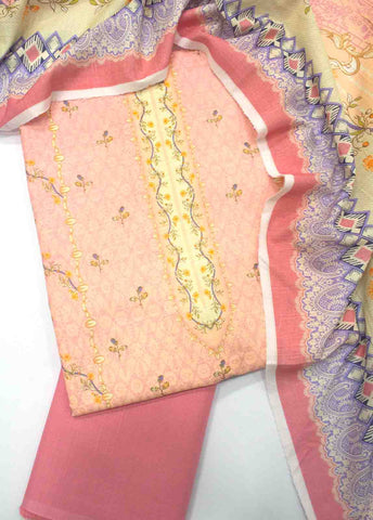 Bin Saeed Fabric - WK-R-035-3 Piece Khaddar Printed UnStitched Suit