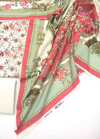 Bin Saeed Fabric - WK-R-040-3 Piece Khaddar Printed UnStitched Suit