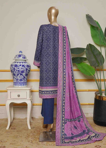 Bin Saeed Fabric - WKE-0013-3 Piece Khaddar Embroidered Stitched Suit