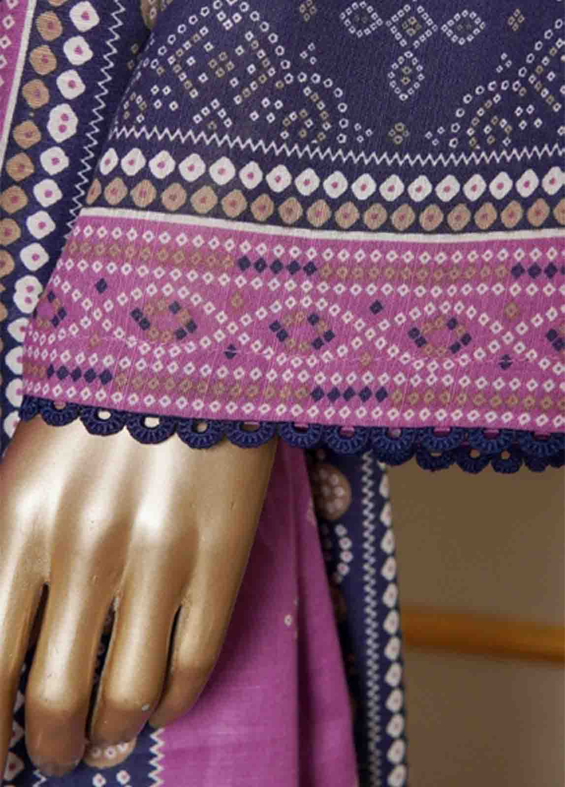 Bin Saeed Fabric - WKE-0013-3 Piece Khaddar Embroidered Stitched Suit