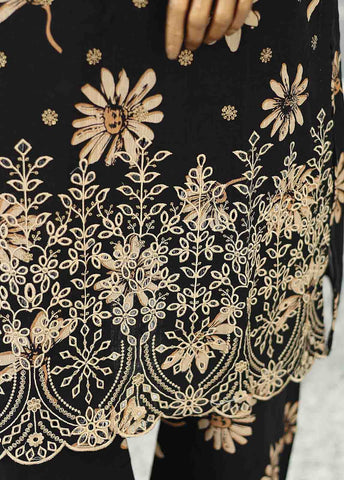 Bin Saeed Fabric - WKE-001 -3 Piece Khaddar Chikankari Stitched Suit