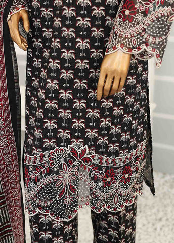 Bin Saeed Fabric - WKE-004 -3 Piece Khaddar Chikankari Stitched Suit