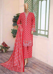 WKE-005 A -3 Piece Khaddar Chikankari Stitched Suit