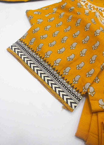 Bin Saeed Fabric - WKE-007-3 Piece Khaddar Embroidered Suit