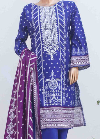 Bin Saeed Fabric - WKE-0107-3 Piece Khaddar Embroidered collection