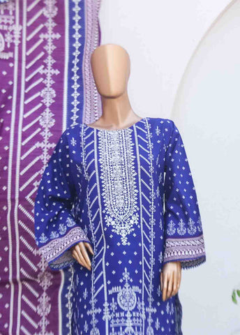 Bin Saeed Fabric - WKE-0107-3 Piece Khaddar Embroidered collection
