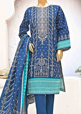 Bin Saeed Fabric - WKE-0112-3 Piece Khaddar Embroidered collection
