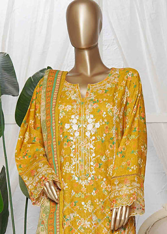 Bin Saeed Fabric - WKE-0115- 3 Piece Khaddar Emboidered Stitched Suit