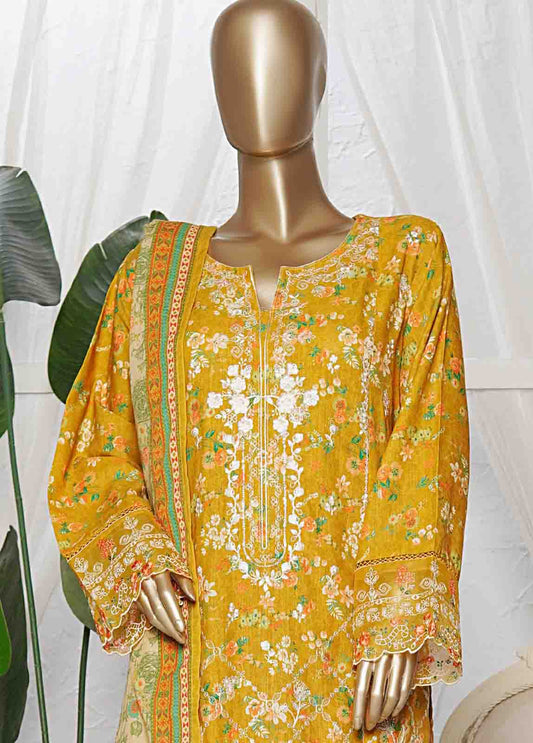 WKE-0115- 3 Piece Khaddar Emboidered Stitched Suit