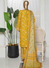 WKE-0115- 3 Piece Khaddar Emboidered Stitched Suit