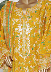 WKE-0115- 3 Piece Khaddar Emboidered Stitched Suit
