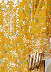 WKE-0115- 3 Piece Khaddar Emboidered Stitched Suit