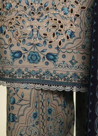 Bin Saeed Fabric - WKE-0117 S-3 Piece Khaddar Embroidered Stitched Suit