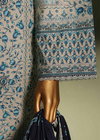 Bin Saeed Fabric - WKE-0117 S-3 Piece Khaddar Embroidered Stitched Suit